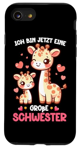 Ich Bin Jetzt Eine Große Schwester Giraffe Geschwisterkind Hülle für iPhone SE (2020) / 7 / 8 von Süße Giraffe Große Schwester in spe Neue Schwester