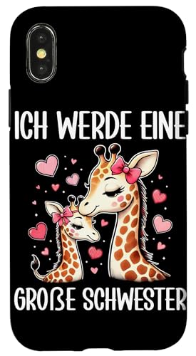 Ich Werde Eine Große Schwester Giraffen Älteres Schwester Hülle für iPhone X/XS Ich Werde Eine Große Schwester Giraffen Älteres Schwester Hülle für iPhone X/XS von Süße Giraffe Große Schwester in spe Neue Schwester