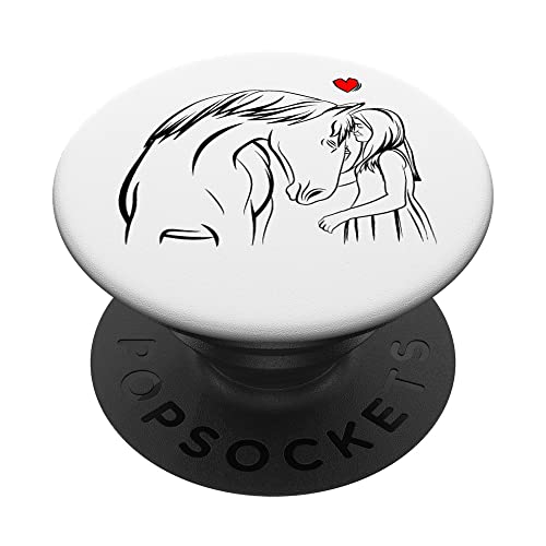 Pferde Mädchen Liebe Reiterin Pferd Liebhaberin PopSockets mit austauschbarem PopGrip von Süße Pferdesport & Pferdeliebhaber Geschenke