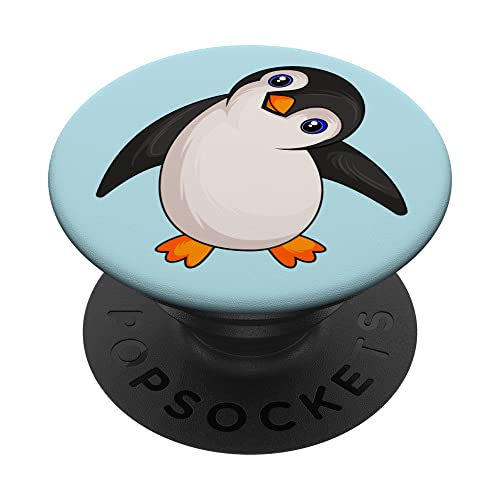 Pinguin Penguin Mädchen Kinder Damen PopSockets mit austauschbarem PopGrip Pinguin Penguin Mädchen Kinder Damen PopSockets mit austauschbarem PopGrip von Süße Pinguin Liebhaber Geschenke