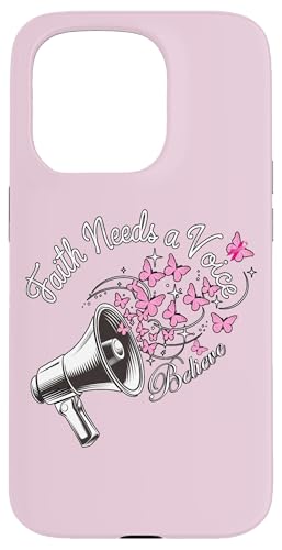 Breast Cancer Awareness Schmetterlinge Stimmen unterstützen Hülle für iPhone 15 Pro von Süße und freche benutzerdefinierte Gibutiquen