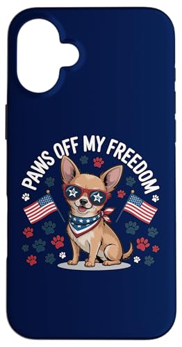 Chihuahua patriotisch USA Amerikanische Chihuahuas Hülle für iPhone 16 Plus Chihuahua patriotisch USA Amerikanische Chihuahuas Hülle für iPhone 16 Plus von Süße und freche benutzerdefinierte Gibutiquen