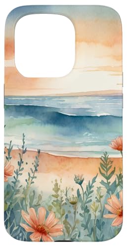 Ozeane Grafikdesign Blumen Hülle für iPhone 15 Pro von Süße und freche benutzerdefinierte Gibutiquen