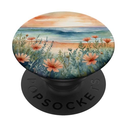 Ozeane Grafikdesign Blumen PopSockets Klebender PopGrip von Süße und freche benutzerdefinierte Gibutiquen