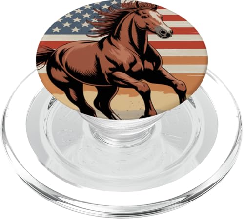 Patriotisches Pferd USA American Western Western PopSockets PopGrip für MagSafe Patriotisches Pferd USA American Western Western PopSockets PopGrip für MagSafe von Süße und freche benutzerdefinierte Gibutiquen