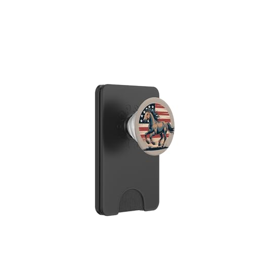 Patriotisches Pferd amerikanische Flagge PopSockets PopWallet für MagSafe Patriotisches Pferd amerikanische Flagge PopSockets PopWallet für MagSafe von Süße und freche benutzerdefinierte Gibutiquen