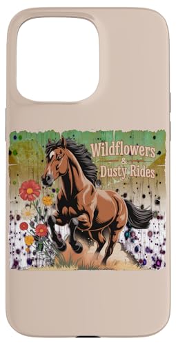 Reitreiten Wildblumen staubige Fahrten Pferde Hülle für iPhone 15 Pro Max Reitreiten Wildblumen staubige Fahrten Pferde Hülle für iPhone 15 Pro Max von Süße und freche benutzerdefinierte Gibutiquen