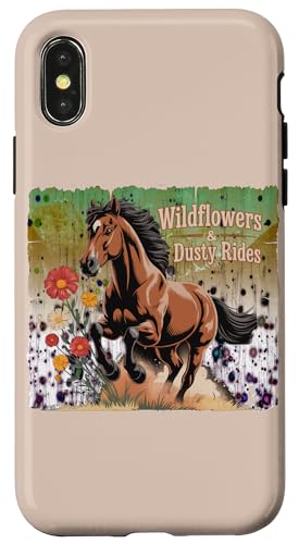 Reitreiten Wildblumen staubige Fahrten Pferde Hülle für iPhone X/XS Reitreiten Wildblumen staubige Fahrten Pferde Hülle für iPhone X/XS von Süße und freche benutzerdefinierte Gibutiquen