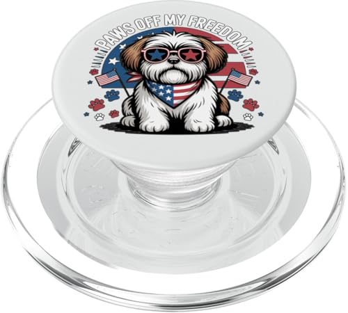 ShihTzu Patriotisch USA Amerika Flagge Shihtzu PopSockets PopGrip für MagSafe ShihTzu Patriotisch USA Amerika Flagge Shihtzu PopSockets PopGrip für MagSafe von Süße und freche benutzerdefinierte Gibutiquen