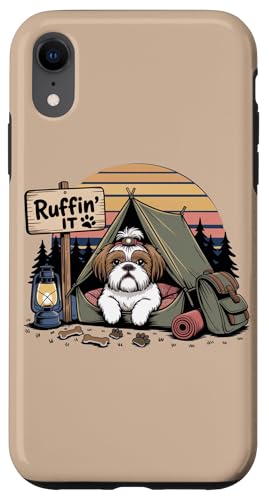 Shihtzu Hundcamping Hülle für iPhone XR Shihtzu Hundcamping Hülle für iPhone XR von Süße und freche benutzerdefinierte Gibutiquen
