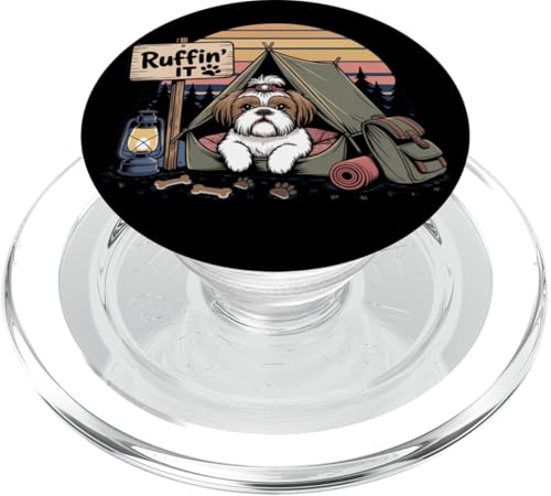 Shihtzu Hundcamping PopSockets PopGrip für MagSafe Shihtzu Hundcamping PopSockets PopGrip für MagSafe von Süße und freche benutzerdefinierte Gibutiquen