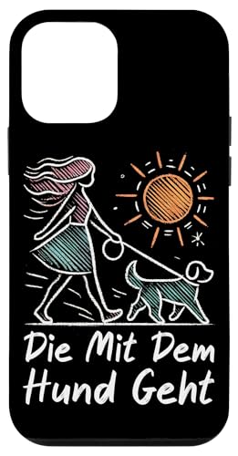 Die Mit Dem Hund Chillt Hundebesitzer Hundeliebhaber Lustige Hülle für iPhone 12 mini von Süßer Sarkasmus Welpenliebhaber Hundebesitzer