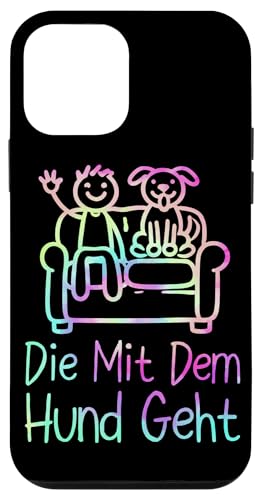 Die Mit Dem Hund Chillt Hundebesitzer Hundeliebhaber Lustige Hülle für iPhone 12 mini von Süßer Sarkasmus Welpenliebhaber Hundebesitzer