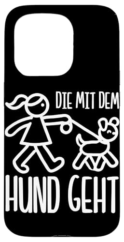 Die Mit Dem Hund Chillt Hundebesitzer Hundeliebhaber Lustige Hülle für iPhone 15 Pro von Süßer Sarkasmus Welpenliebhaber Hundebesitzer