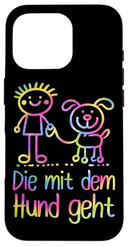 Die Mit Dem Hund Chillt Hundebesitzer Hundeliebhaber Lustige Hülle für iPhone 16 Pro von Süßer Sarkasmus Welpenliebhaber Hundebesitzer