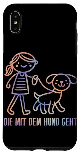 Die Mit Dem Hund Chillt Hundebesitzer Hundeliebhaber Lustige Hülle für iPhone XS Max von Süßer Sarkasmus Welpenliebhaber Hundebesitzer
