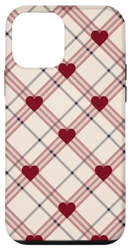 Hülle für iPhone 12 mini Niedliches rot-beige Tartan-Muster mit Herz-Valentine-Liebe Hülle für iPhone 12 mini Niedliches rot-beige Tartan-Muster mit Herz-Valentine-Liebe von SugarLoaf Graphics