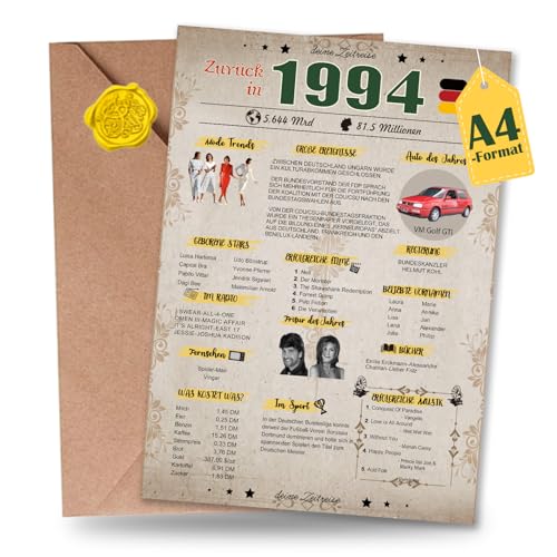 Sugeru Besondere Geburtstagskarte 70 mit Umschlag | 1954 Jahrgang Geschenk | 70 geburtstag frau mann | Sechzigsten Geburtstagsdeko lustig,Tolle Geschenkidee,Chronik,Karte,Jubiläum- DIN A4 (31 Jahre) von Sugeru