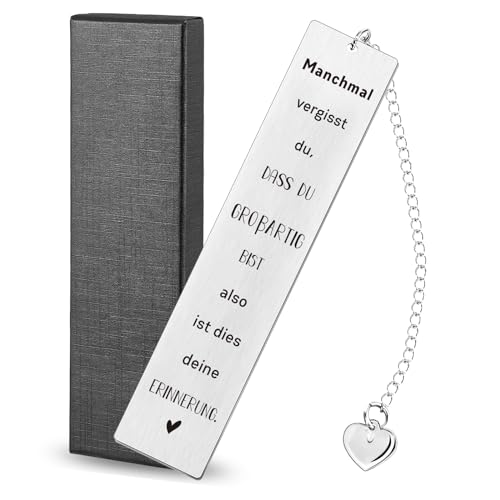 Sugeru Metall Lesezeichen,Lesezeichen Personalisiert,Inspirierendes Lesezeichen Dankeschön Bookmark mit Anhänger,Glücksbringer,für Frauen Freunde Weihnachtsgeschenke Geburtstagsgeschenk (Manchmal) von Sugeru