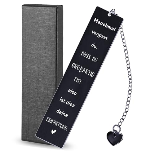 Sugeru Metall Lesezeichen,Lesezeichen Personalisiert,Inspirierendes Lesezeichen Dankeschön Bookmark mit Anhänger,Glücksbringer,für Frauen Lehrerinnen Freunde Geburtstagsgeschenk (Manchmal-Schwarz) von Sugeru