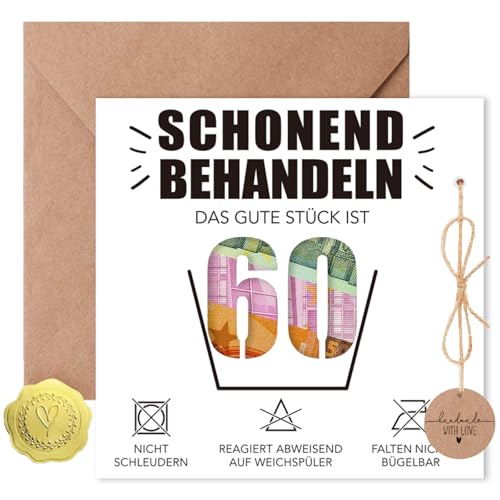Sugeru Geburtstagskarte 60 - Wunscherfüller Geldgeschenke Verpackung Grußkarte mit Umschlägen | 60 geburtstag mann frau,Geburtstagskarte Lustig,happy birthday karte,deko 60. geburtstag von Sugeru