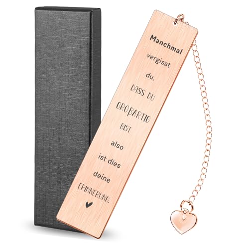 Sugeru Metall Lesezeichen,Lesezeichen Personalisiert,Inspirierendes Lesezeichen Dankeschön Bookmark mit Anhänger,Glücksbringer,für Frauen Lehrerinnen Freunde Geburtstagsgeschenk (Manchmal-Rosa) von Sugeru