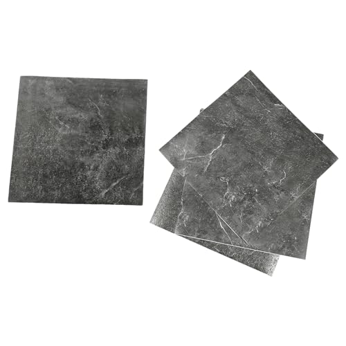 SuhoFutus Selbstklebende Fliesen Boden, PVC Fliesen Selbstklebend Vinyl Bodenbelag Wasserdicht Fußboden Schwarz Marmor, 32 Stück (30x30cm), für Bad Küche, Wohnzimmer, Schlafzimmer von SuhoFutus