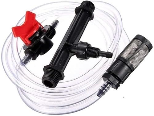Suinga Venturi-Dünger-Einspritzdüse, 50 Ø, 1 1/2 Zoll, maximale Durchflussmenge 49 bis 680 l/h, Außengewinde 1 1/2 Zoll, professioneller Düngereinspritzer mit Dosierschlüssel, Schwarz von Suinga