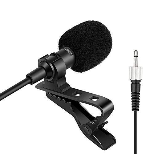 Sujeetec Lavalier-Mikrofon, Ansteckmikrofon, kompatibel mit Sennheiser Funksender, unidirektionales Kondensatormikrofon, 3,5 mm Mono-Schraubverschluss-Stecker von Sujeetec