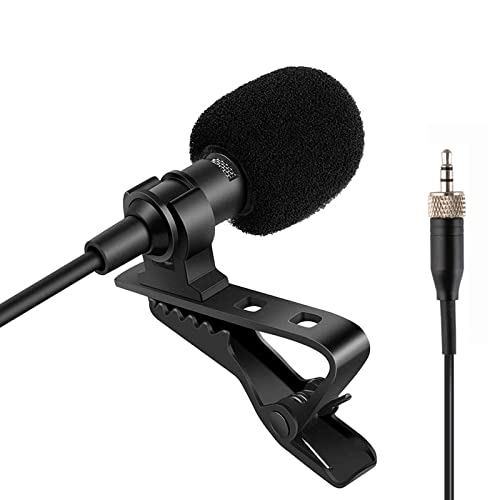 Sujeetec Lavalier Mikrofon Revers Mikrofon für Sennheiser kabellos Bodypack Transmitter Taschensender -Unidirektional Kondensator Mic - 3,5 mm Schraubverschluss Stecker von Sujeetec