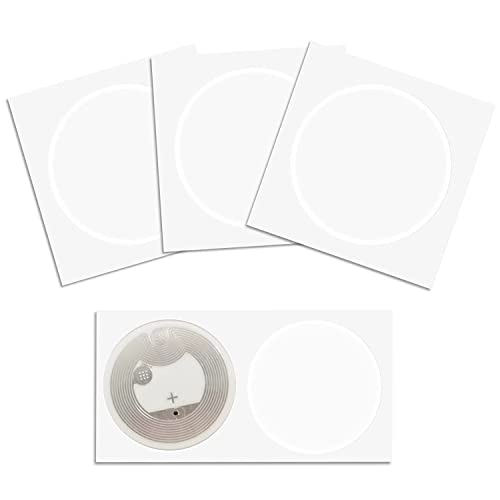 Sujurio 100 StüCk NFC Ntag216 Aufkleber Ntag216 NFC Tags NFC 216 Tag Ntag216 NFC Karten 13,56 MHz NFC Tag Aufkleber 888 Bytes Speicher von Sujurio