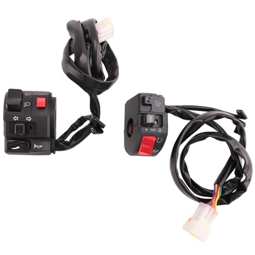 Sujurio 7/8 22Mm ATV Motorrad Lenker Steuerschalter Links Rechts für Hupenknopf Blinker Nebelscheinwerfer Warnleuchte Sujurio 7/8 22Mm ATV Motorrad Lenker Steuerschalter Links Rechts für Hupenknopf Blinker Nebelscheinwerfer Warnleuchte von Sujurio