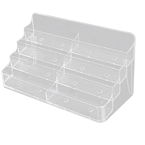 Sujurio GeschäFt Visitenkarten Halter, Acryl GeschäFt Visitenkarten Halter mit 8 für Schreibtisch Visitenkarten StäNder Desktop GeschäFt Visitenkarten Halter von Sujurio