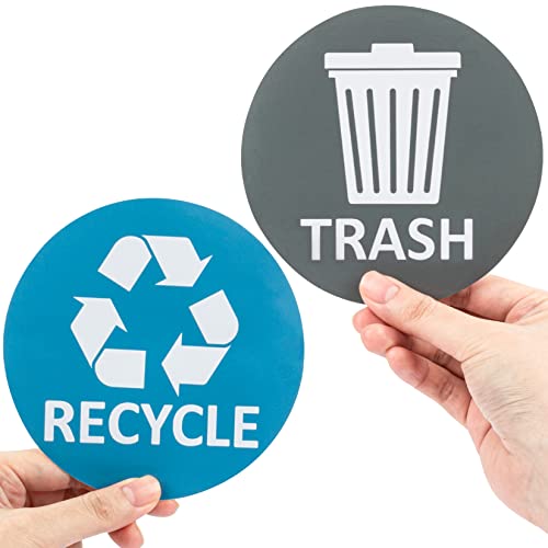 8 Stück Recycling-Aufkleber für Mülleimer – Sukh großes Schild Müll Recycling Aufkleber Wiederverwendung Recycling Vinyl perfekt für Küche Notwendigkeiten Zuhause, Büro von Sukh