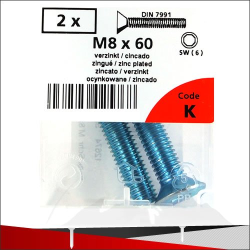 2x Senkkopfschrauben ISK, M8 x 60mm vz 2x Senkkopfschrauben ISK, M8 x 60mm vz von Suki