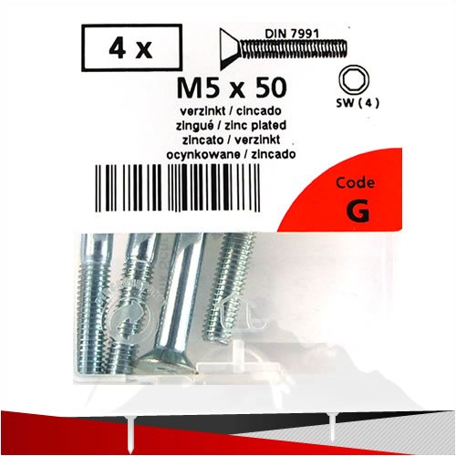 4x Senkkopfschrauben ISK, M5 x 50mm vz 4x Senkkopfschrauben ISK, M5 x 50mm vz von Suki
