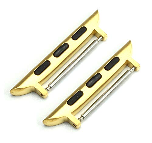 Sulla Connector kompatibel mit Apple Iwatch Series 4, Series 5, Series 6, Series 7 44mm Gelb Gold von Sulla