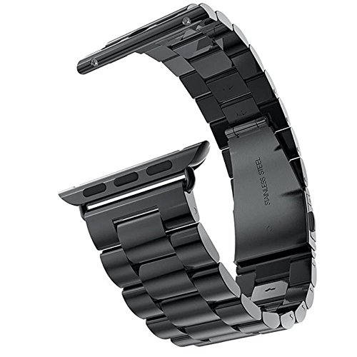 Sulla Ersatzband kompatibel für Apple iWatch Series 6, Series 5, Series 4 Series 3, Series 2, Series 1, Sport, 42mm (44mm), schwarz von Sulla