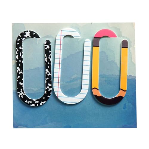 Sublimation Lesezeichen, Paperclips Rohlinge große, Sublimationspapierclips, 3,8x8,8 cm große vielseitige Größe, 3 Stück, funktionales Design perfekt für das Handwerksprojekt von Sulxyi