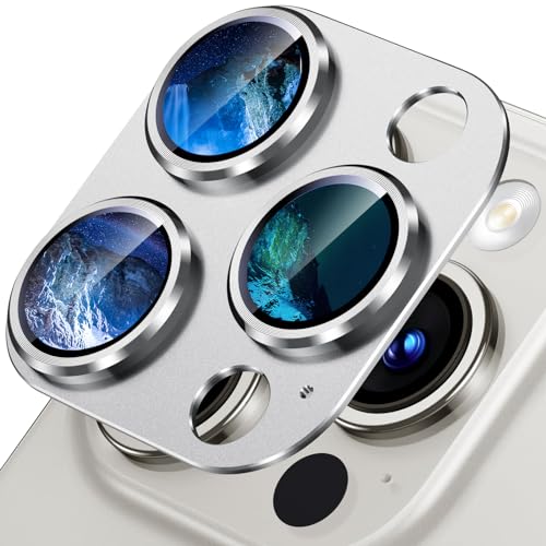 SumRioo Kameraschutz für iPhone 15 Pro/iPhone 15 Pro Max Kamera Panzerglasfolie, 9H Härte Linsenschutz Aluminiumlegierung, HD Kratzfest Kamera Schutzfolie für iPhone 15 Pro/iPhone 15 Pro Max - Silber SumRioo Kameraschutz für iPhone 15 Pro/iPhone 15 Pro Max Kamera Panzerglasfolie, 9H Härte Linsenschutz Aluminiumlegierung, HD Kratzfest Kamera Schutzfolie für iPhone 15 Pro/iPhone 15 Pro Max - Silber von SumRioo