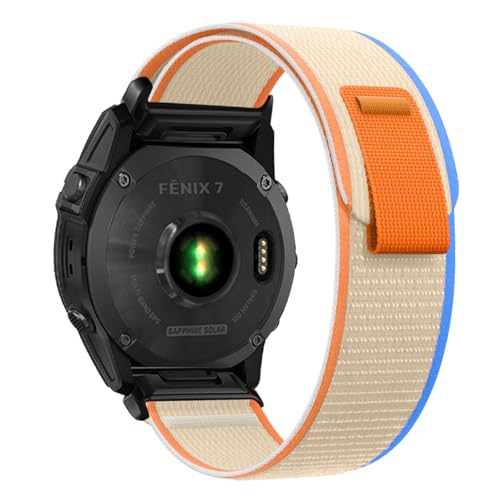 SumRioo QuickFit 22 mm Armband für Garmin Fenix 8/8 Solar 47 mm/7 Pro/7/6 Pro/6/5/5 Plus/E, Nylon Trail Loop Uhrenarmband für Garmin Tactic 8 47 mm/Descent G2/Epix 2/Forerunner 965, Orange/Beige*b SumRioo QuickFit 22 mm Armband für Garmin Fenix 8/8 Solar 47 mm/7 Pro/7/6 Pro/6/5/5 Plus/E, Nylon Trail Loop Uhrenarmband für Garmin Tactic 8 47 mm/Descent G2/Epix 2/Forerunner 965, Orange/Beige*b von SumRioo