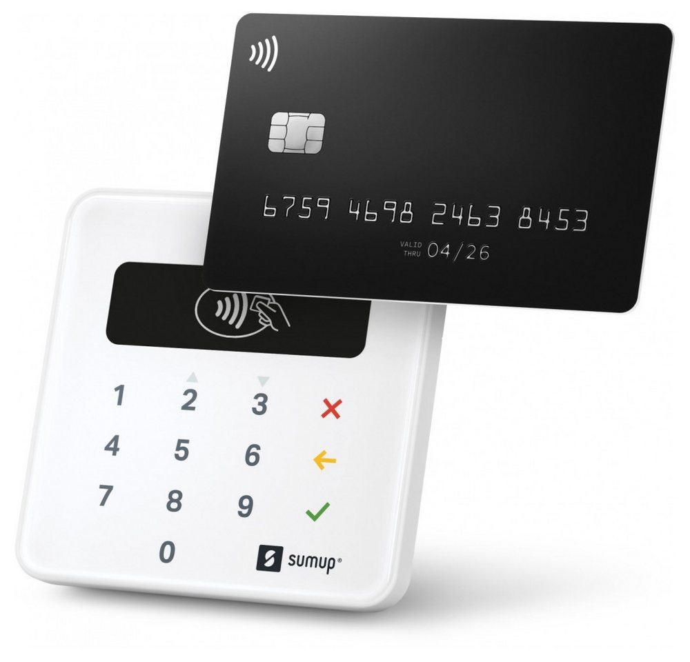 SumUp SumUp Air Kartenterminal für bargeldlose Zahlungen. Kabelgebundenes Telefon (Bluetooth) von SumUp