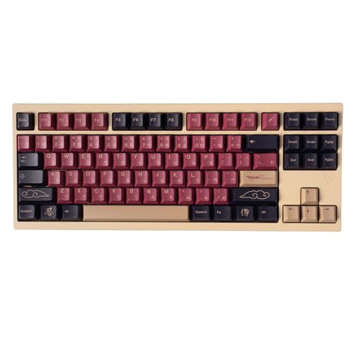 129 Tasten Red Samurai Keycaps Cherry Profile Dye Sub-PBT Tastenkappen für61/64/87/104/108 Cherry MX Schalter Mechanische Tastatur 129 Tasten Red Samurai Keycaps Cherry Profile Dye Sub-PBT Tastenkappen für61/64/87/104/108 Cherry MX Schalter Mechanische Tastatur von Sumgsn