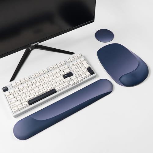 Ergonomisches Mauspad und Tastatur-Handgelenkauflage-Set, Tastatur und Mauspad, Maus-Handgelenkstütze, rutschfester Untersetzer, Komfort und Unterstützung beim Tippen und Spielen, reduziert Müdigkeit Ergonomisches Mauspad und Tastatur-Handgelenkauflage-Set, Tastatur und Mauspad, Maus-Handgelenkstütze, rutschfester Untersetzer, Komfort und Unterstützung beim Tippen und Spielen, reduziert Müdigkeit von Sumgsn