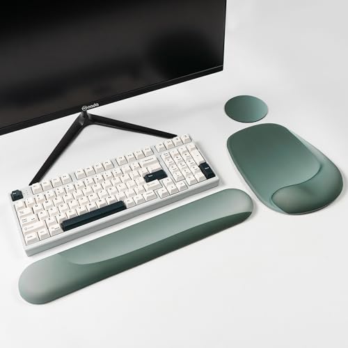 Ergonomisches Mauspad und Tastatur-Handgelenkauflage-Set, Tastatur und Mauspad, Maus-Handgelenkstütze, rutschfester Untersetzer, Komfort und Unterstützung beim Tippen und Spielen, reduziert Müdigkeit Ergonomisches Mauspad und Tastatur-Handgelenkauflage-Set, Tastatur und Mauspad, Maus-Handgelenkstütze, rutschfester Untersetzer, Komfort und Unterstützung beim Tippen und Spielen, reduziert Müdigkeit von Sumgsn