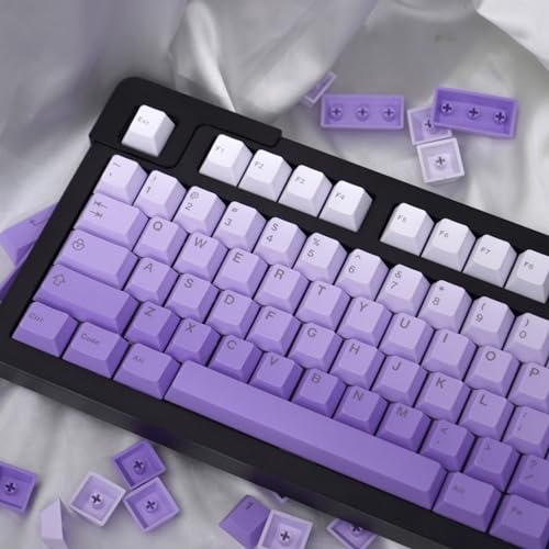 Gradient lila Keycaps 125 Tasten PBT Dye Sub Cherry Profil Tastenkappen Set Fit für Cherry Mx Schalter Mechanische Tastatur von Sumgsn