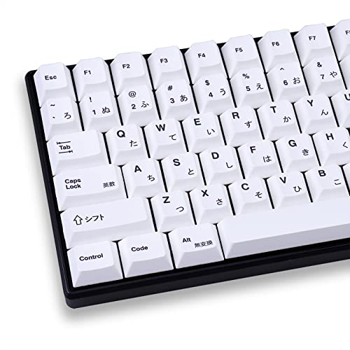 Minimalistische weiße japanische Tastenkappen PBT Cherry Profil Dye Sublimation Tastenkappensatz passend für 60% 65% 95% Cherry MX Schalter Mechanische Tastatur von Sumgsn