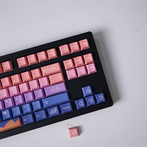PBT Dye Sub Keycaps 130 Tasten Backlit Keycap Set Fit für 61/64/87/104/108 Mechanische Tastatur Cherry Mx Schalter von Sumgsn