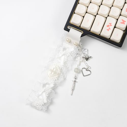 Sumgsn Custom Keyboard Strap Lace Strap mit Charms Fit für Wooting 60he Keyboard / ATK68 / Mu68 /95% 75% 65% 60% mechanische Tastaturen von Sumgsn