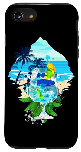 Palmen, Strand, Meer, Cocktails und Sonne Hülle für iPhone SE (2020) / 7 / 8 von Summer Holiday Apparel & Accessories